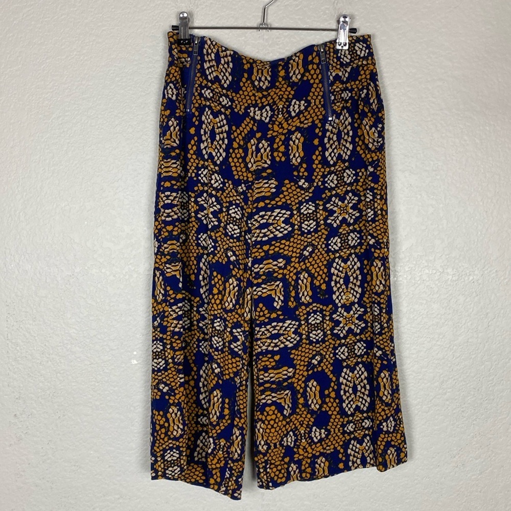 Anthropologie printed cropped wide leg pants - Picture 2 of 6